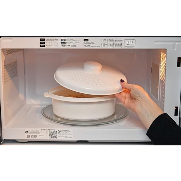 HOME-X Microwave Multi-Purpose Steamer Bowls w/ Lids Set of 2 BPA Free - Picture 2 of 14